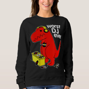 Sudadera Peor Dj Cada Vez Divertido T Rex Dinosaur Sarcásti
