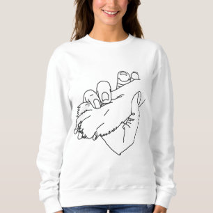 Sudadera pepino en la mano