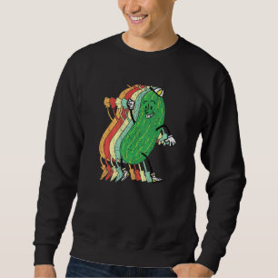Sudadera Pepino Retro Vegetal Planta Vegetariano Vegano