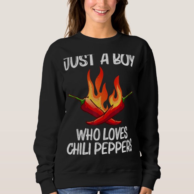 Sudadera Pepper De Chili Para Niños Salsa Caliente Picante  (Anverso)