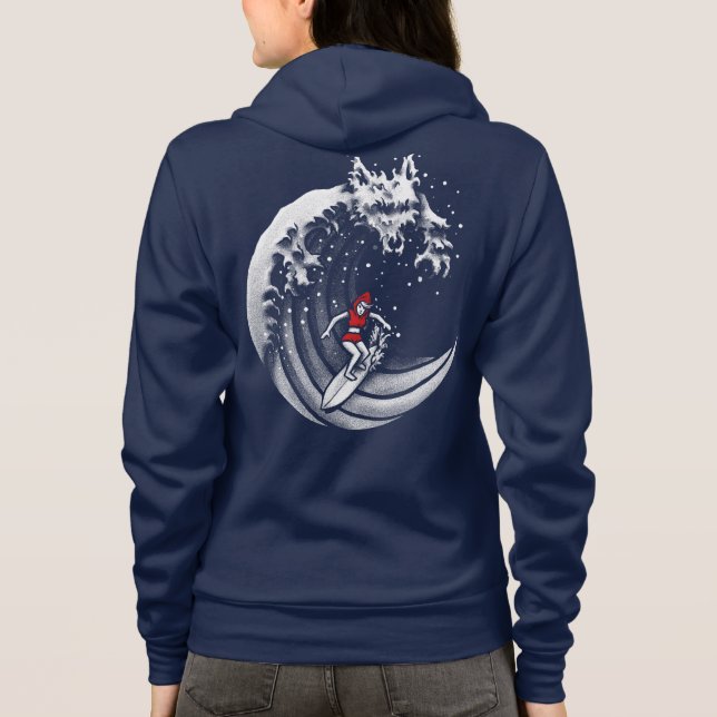 Sudadera Pequeña Caperucita Roja De Surfing (Reverso)
