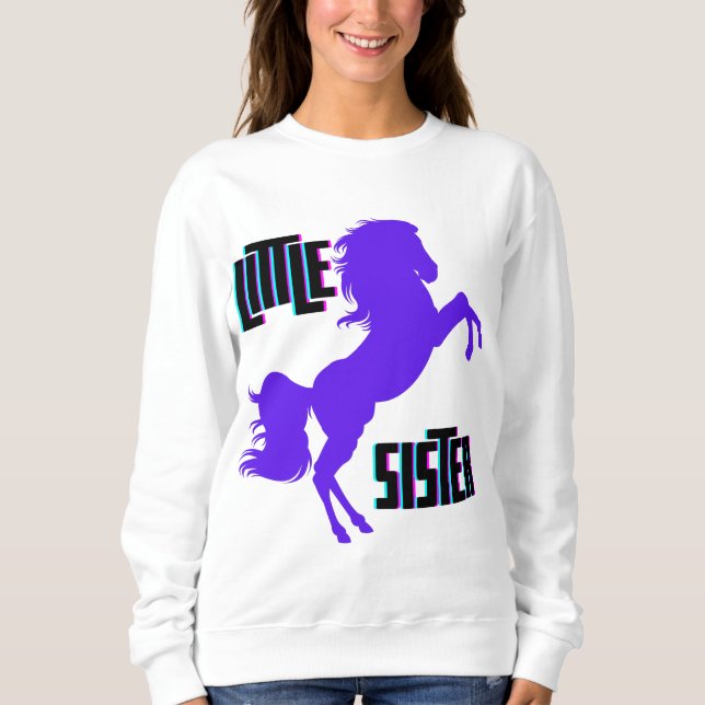Sudadera Pequeña Hermana Poni Púrpura (Anverso)