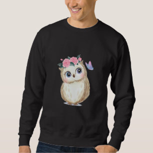 Sudadera Pequeño Búho Lindo Pintado a Mano Animal Para Homb