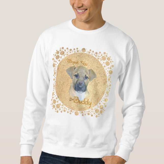 Sudadera Pequeño cachorro herido - ¡Rescatado! (Anverso)