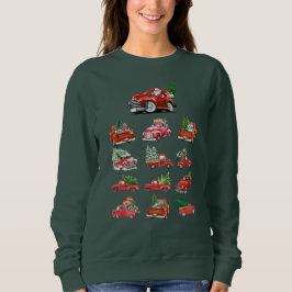 Sudadera Pequeño Camión Rojo cargando un árbol de Navidad