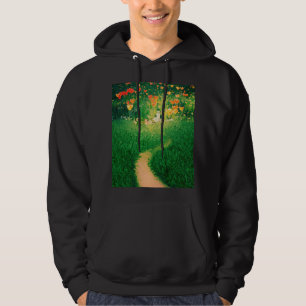 Sudadera Pequeño castillo en el jardín de tulipanes