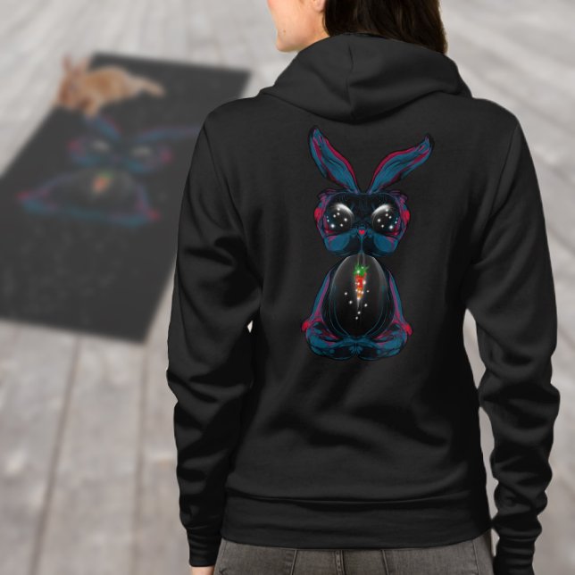 Sudadera Pequeño conejito de ojos estelares en la meditació (Subido por el creador)