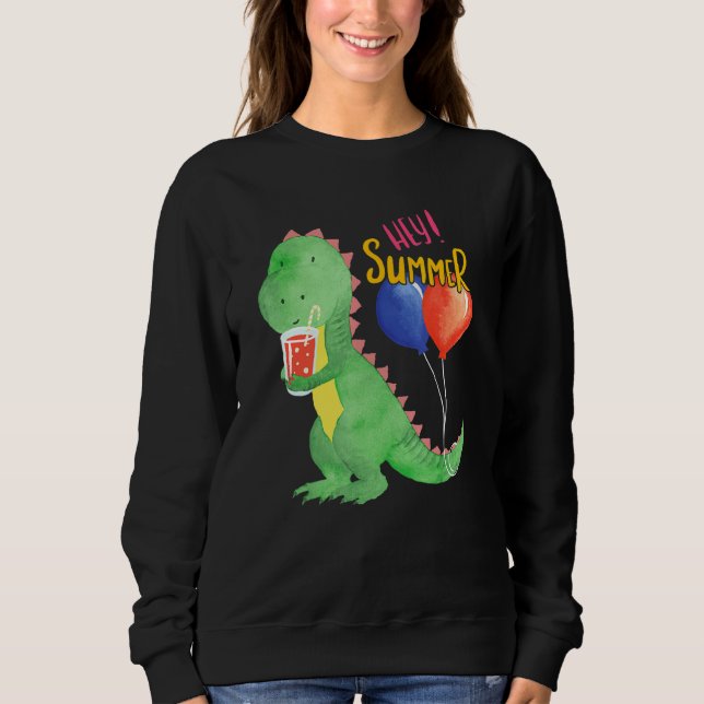 Sudadera Pequeño Dinosaurio Dulce Con Refrescante De Lemona (Anverso)