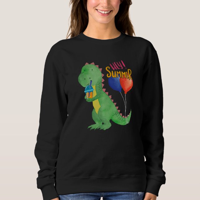 Sudadera Pequeño Dinosaurio Dulce Con Refrescante De Lemona (Anverso)