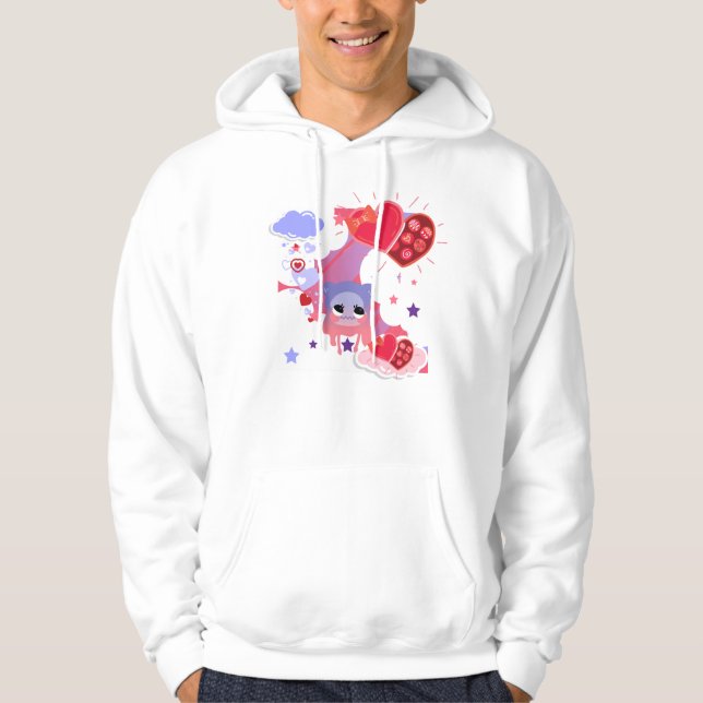 Sudadera Pequeño Monstruo Triste Amor de Chocolate Dulce (Anverso)