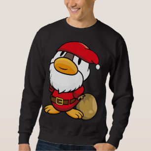 Sudadera Pequeño pato de Santa Claus para Navidades