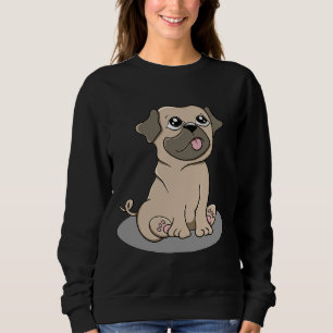 Sudadera Pequeño pug lindo camiseta clásica 221