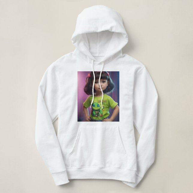 Sudadera "Pequeño soñador: Belleza ucraniana con dos dulces (Diseño del anverso)