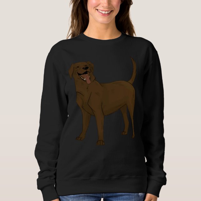 Sudadera Pequeño y feliz laboratorio (Anverso)