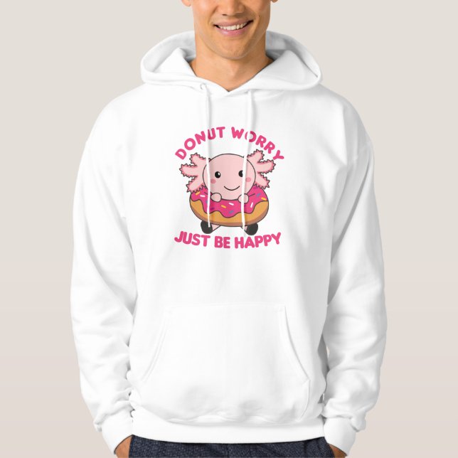 Sudadera Pequeños Animales Graciosos De Axolotl En Rosa Don (Anverso)