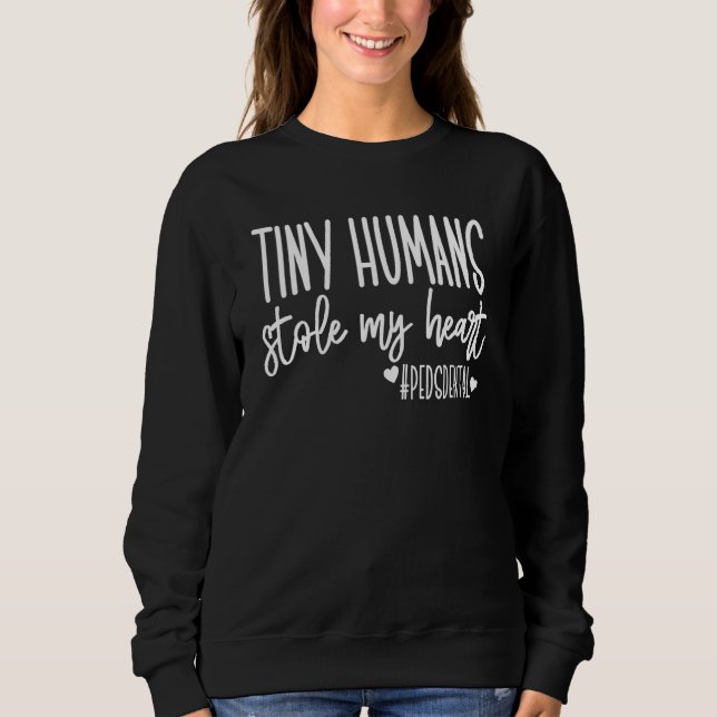 Sudadera Pequeños humanos agujaron mi corazón pedos dentale (Anverso)
