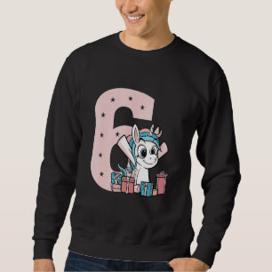 Sudadera Pequeños niños unicornios sexto cumpleaños