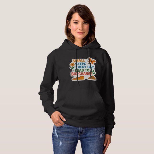Sudadera Pequeños Pasos, Grandes Cambios – Calcomanía Motiv (Anverso completo)