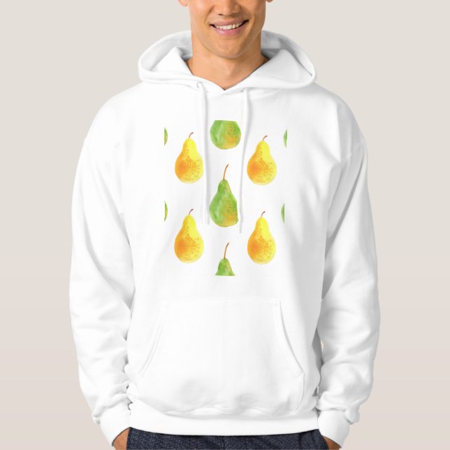 Sudadera Peras dibujadas a mano, imagen de la comida acuare (Anverso)