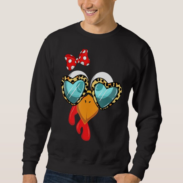 Sudadera percha Turquía Face Leopard Imprimir gafas mujeres (Anverso)
