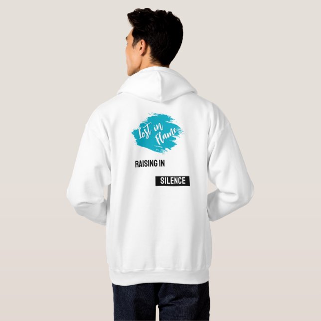 Sudadera Perdido en llamas en Silence Hoodie. (Reverso completo)