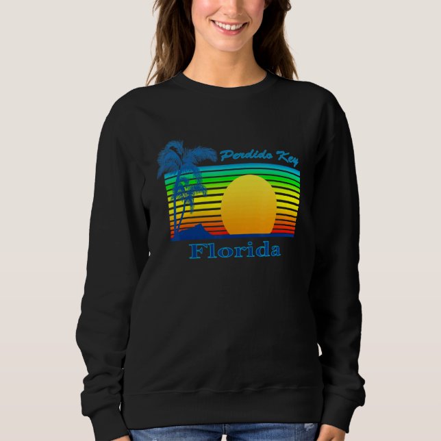 Sudadera Perdido Key Florida Retro Tropical Beach Sunset (Anverso)