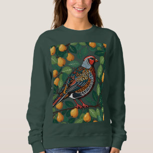 Sudadera Perdiz en un árbol de pera recorte estilo 2