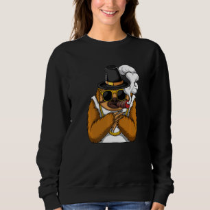 Sudadera Perezoso animal fuma cigarrillos estilo un hip hop