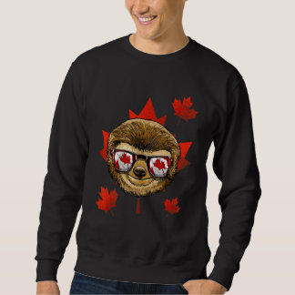 Sudadera Perezoso Canadiense Hoja De Arce Bandera De Canadá