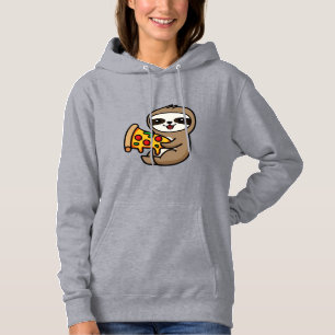 Sudadera Perezoso Chibi Kawaii Divertido con Pizza � Dibujo
