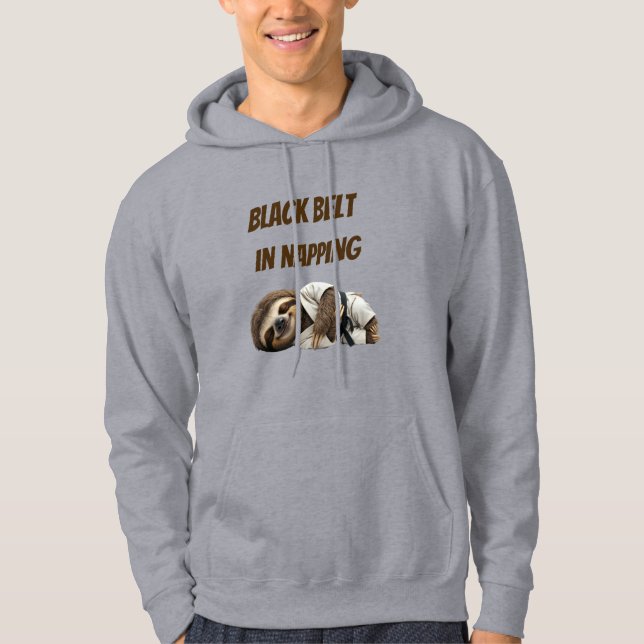 Sudadera Perezoso Cinturón Negro En Dormir (Anverso)