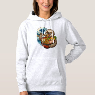 Sudadera Perezoso comiendo ramen japonés