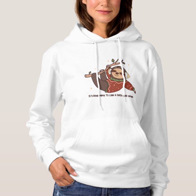 Sudadera Perezoso Como Navidad (Anverso)