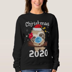 Sudadera Perezoso con máscara facial Navidad 2020 Perezoso 
