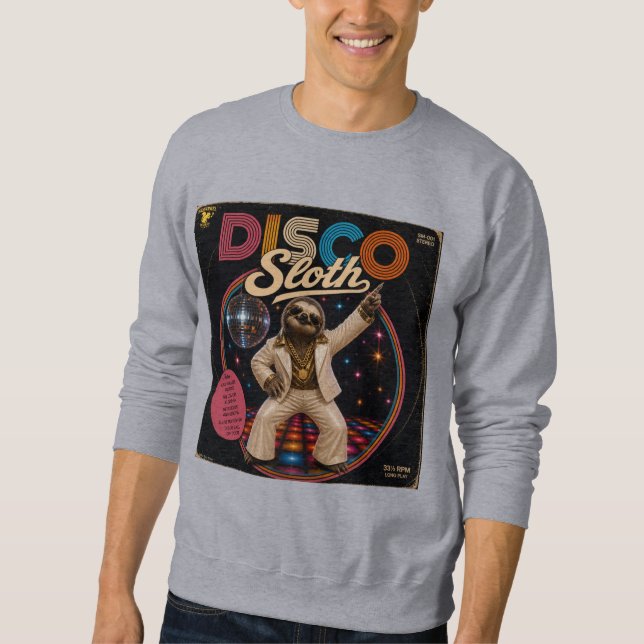 Sudadera Perezoso Disco (Anverso)