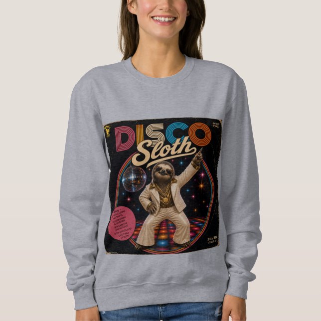 Sudadera Perezoso Disco (Anverso)