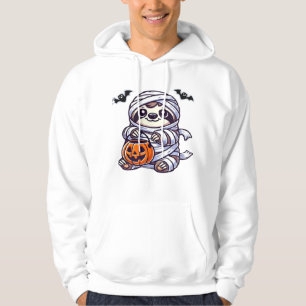 Sudadera Perezoso Halloween Momia Niños Mujeres Hombres Per