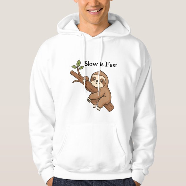 Sudadera Perezoso lento es rápido (Anverso)
