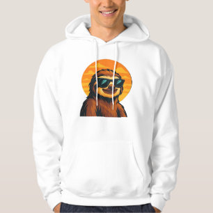 Sudadera Perezoso Relajado con Gafas de Sol - Vibraciones R