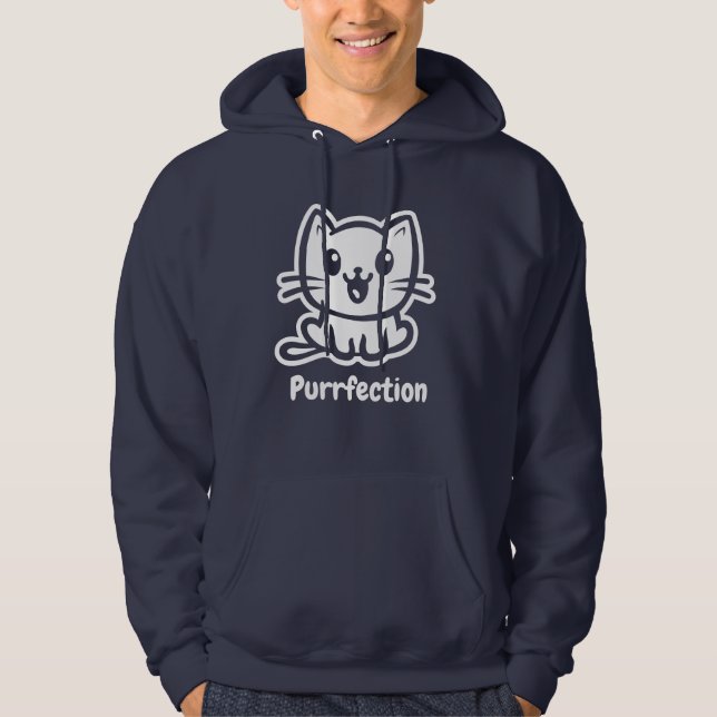 Sudadera Perfección, Gato Anime Muy Lindo (Anverso)