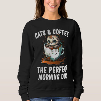Sudadera Perfect Morning Duo Coffee And Cats  1