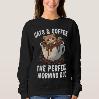 Sudadera Perfect Morning Duo Coffee And Cats  3