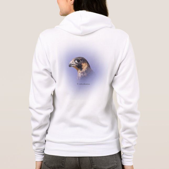 Sudadera Perfil de un halcón peregrino juvenil (Reverso)