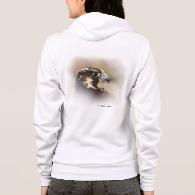 Sudadera Perfil visto de un halcón peregrino (Reverso)