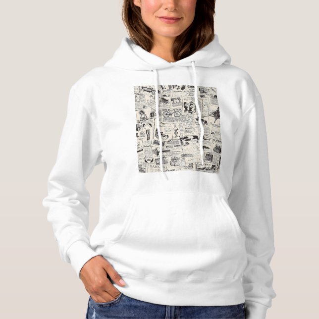 Sudadera Periódico Vintage (Anverso)