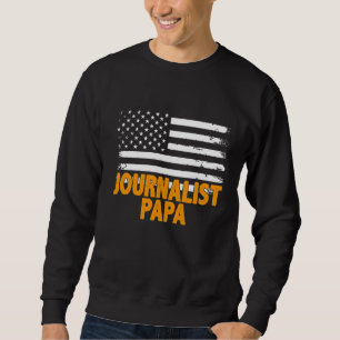 Sudadera Periodista Papa norteamericano bandera Día del Pad