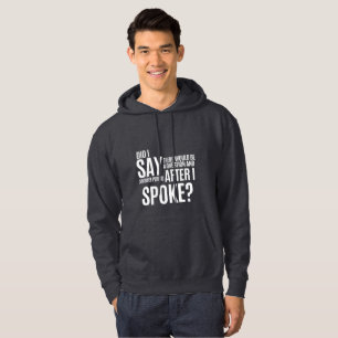 Sudadera Período de preguntas y respuestas después de habla