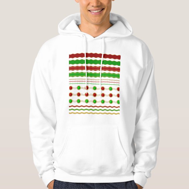 Sudadera Perlas decorativas de Navidades de cinta de opcion (Anverso)