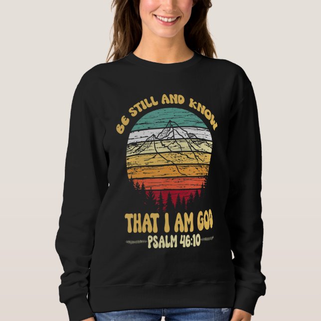 Sudadera Permanecer quieto y saber que yo soy Dios salmo la (Anverso)