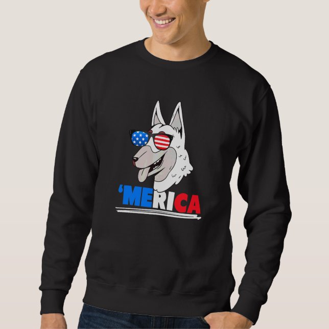Sudadera Perra Malinois Belga Merica   (Anverso)